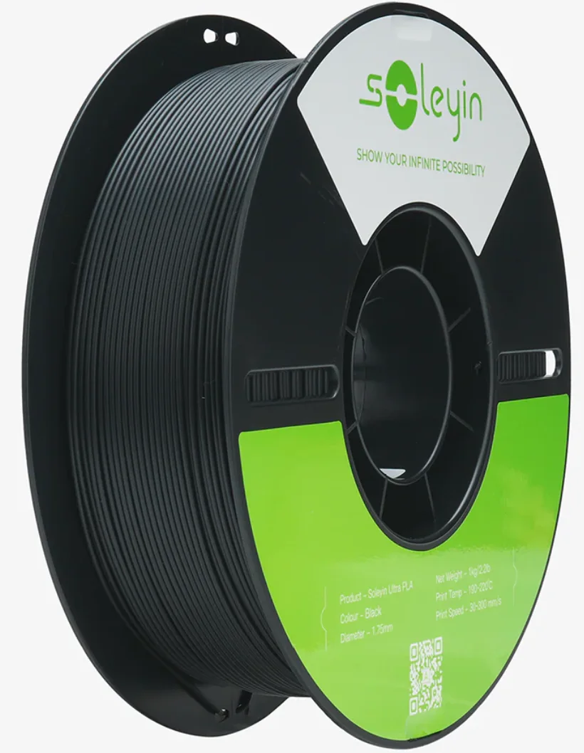 Black Creality / Soleyin PLA filament spool
