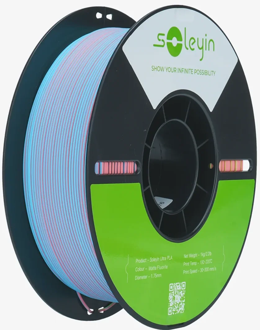 Matte Fluonte Creality / Soleyin PLA filament spool