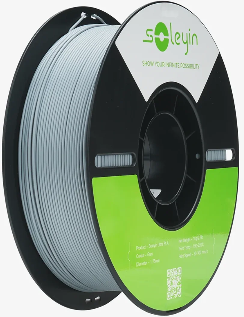 Matte Gray Creality / Soleyin PLA filament spool