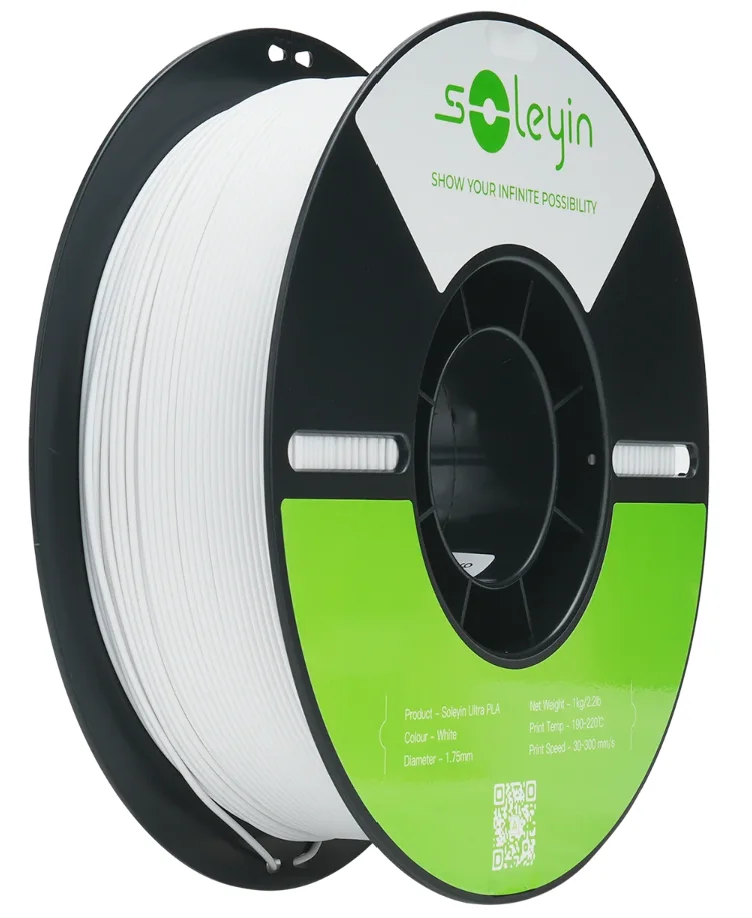 Matte White Creality / Soleyin PLA filament spool